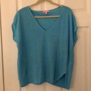 LILLY PULITZER Aqua size L/XL cotton top